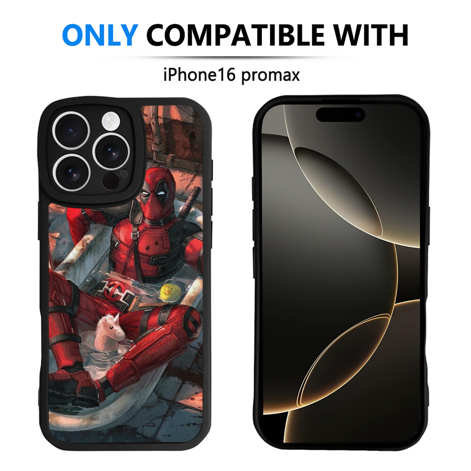 （画像用） Deadpool デッドプール 【iPhone 16シリーズ対応】シリコンスマホケース（レザー調） 材質：シリコン